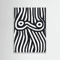 Plakat Black and White Striped Nude – plakat i druk artystyczny