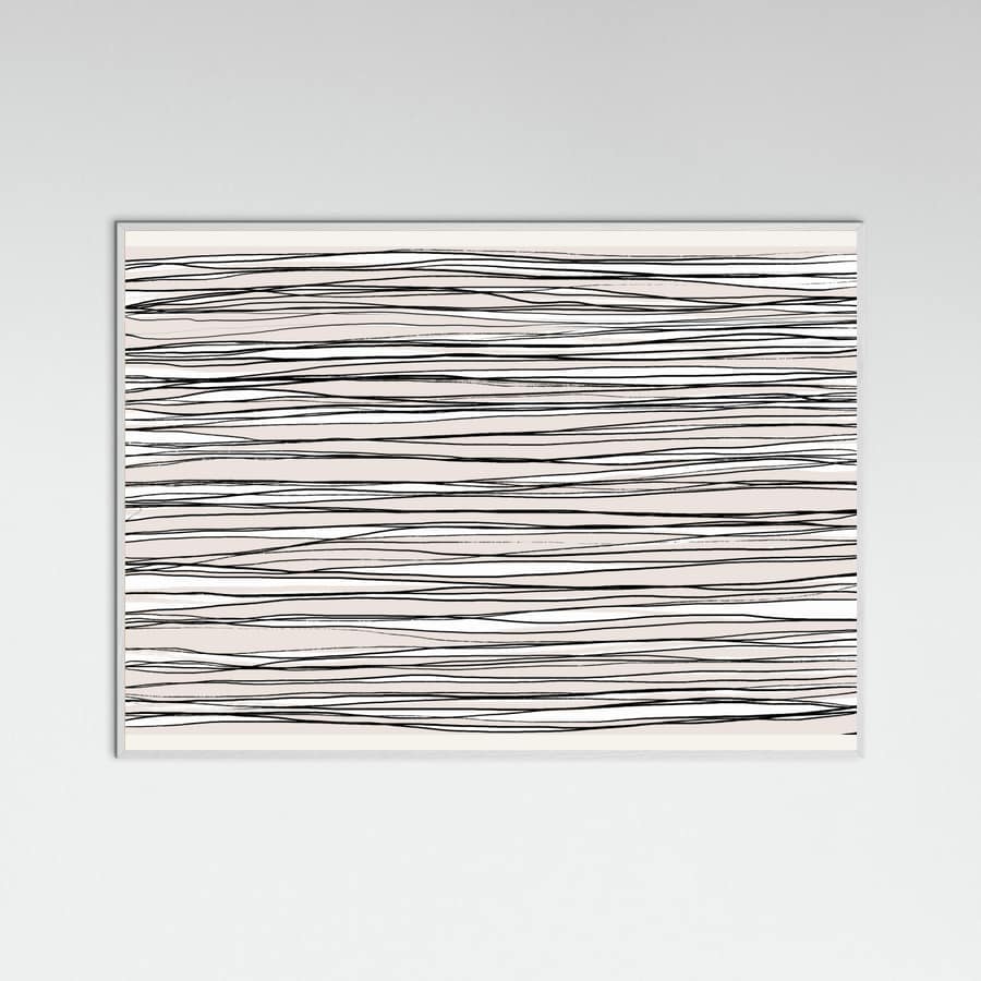 Black on Beige Lines Poster – poster and art print