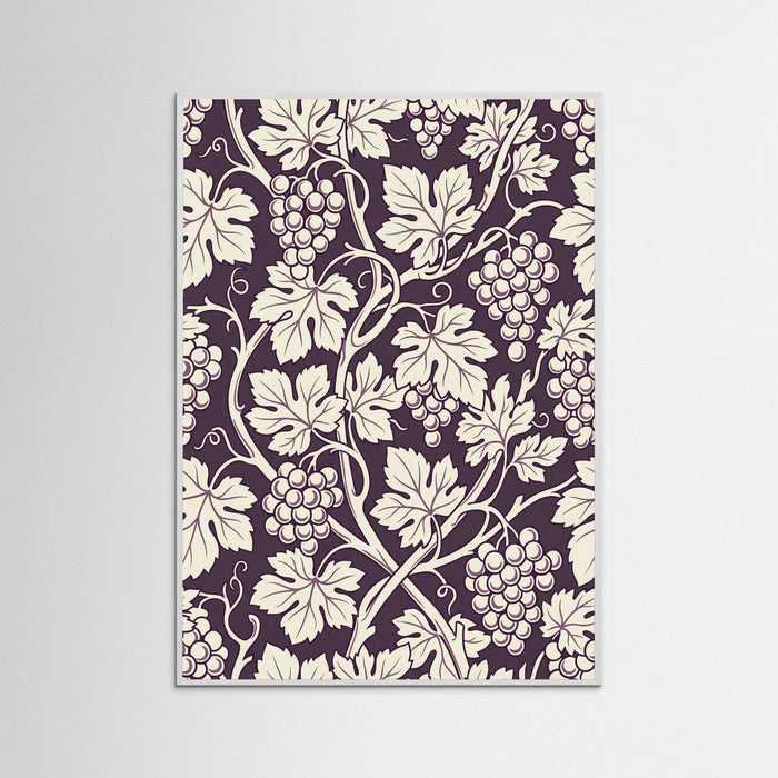 White Wood Blue Botanical Swirl