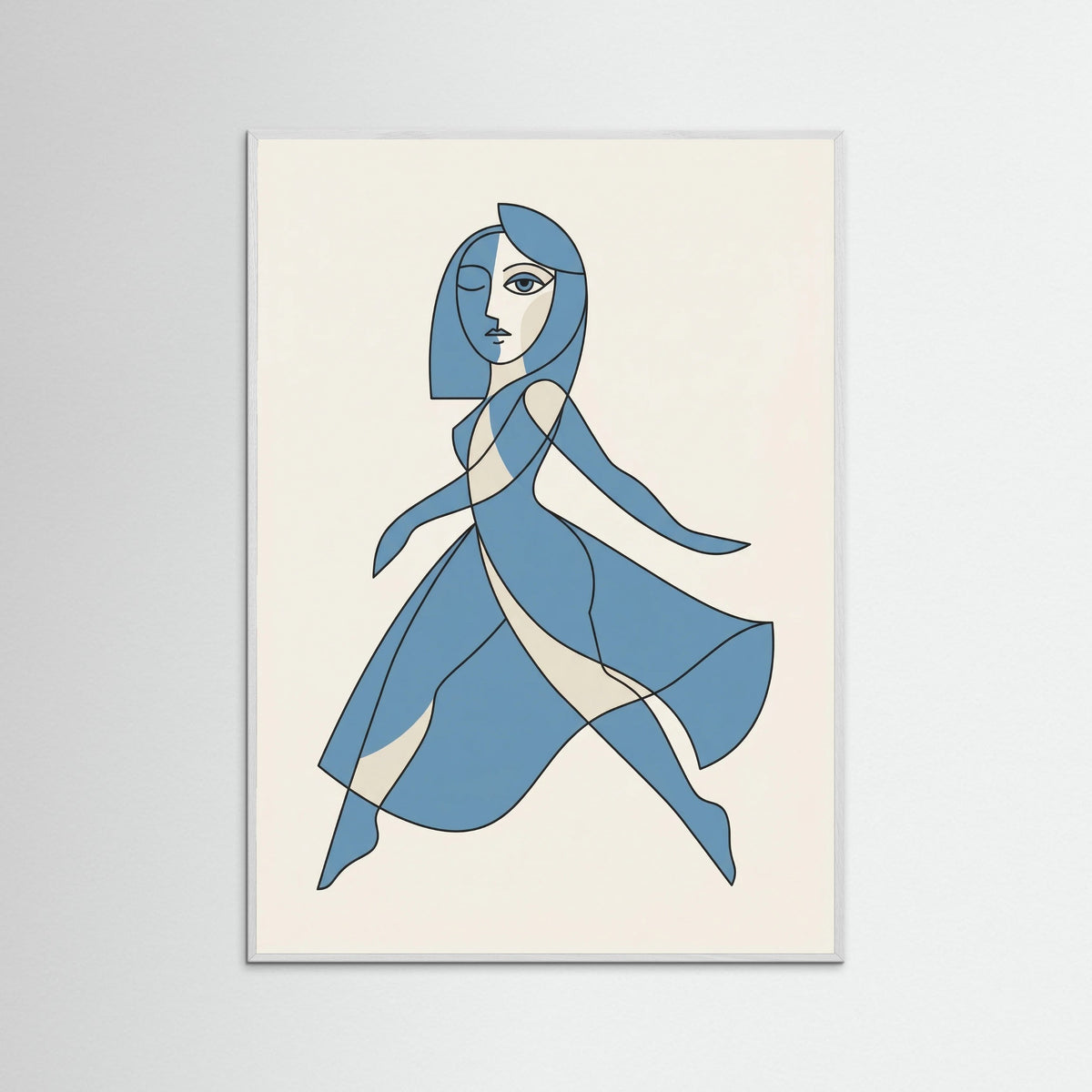 White Wood Blue Profile Study