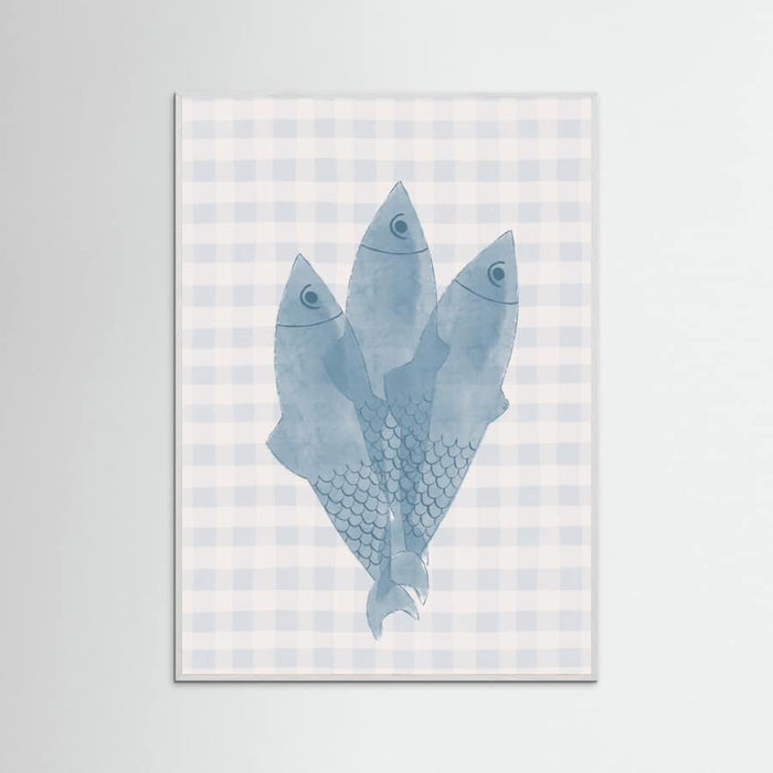 Blue Sardines Poster – plakat og kunsttryk