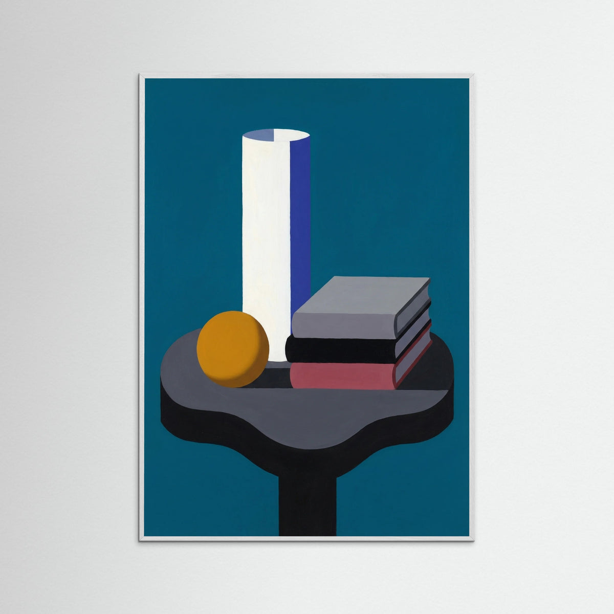 White Wood Blue Still Life