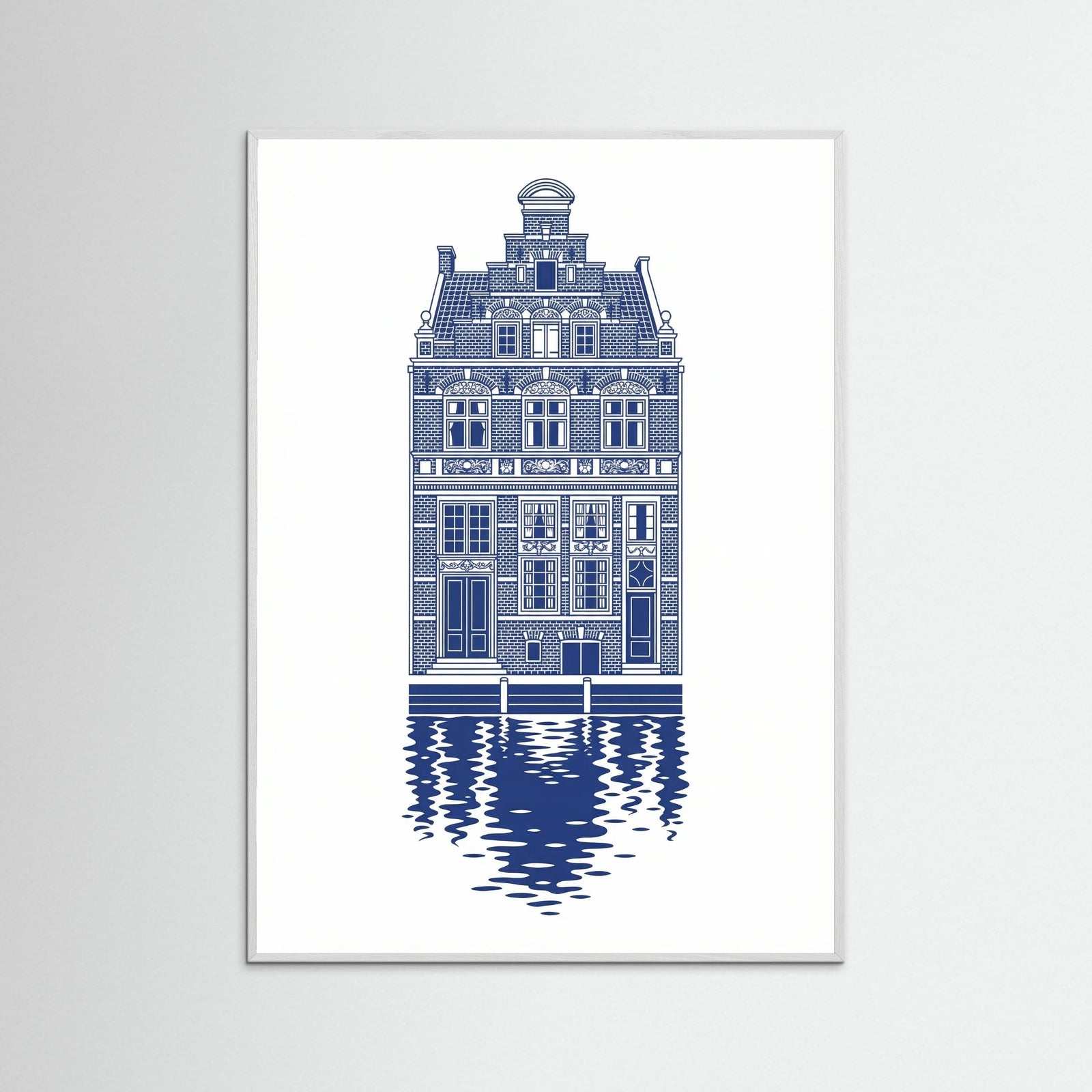 White Wood Blue Urban Sketch