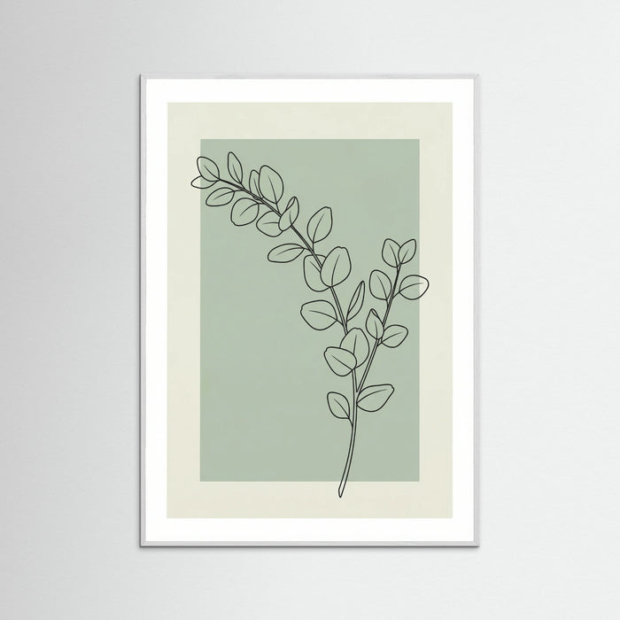 White Wood Bohemian Floral Sketch