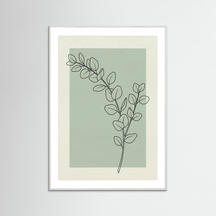 White Wood Bohemian Floral Sketch