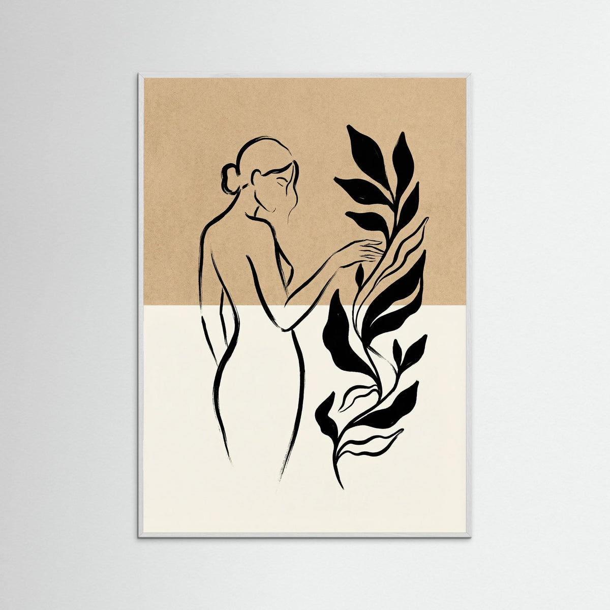 White Wood Boho Leaf Embrace