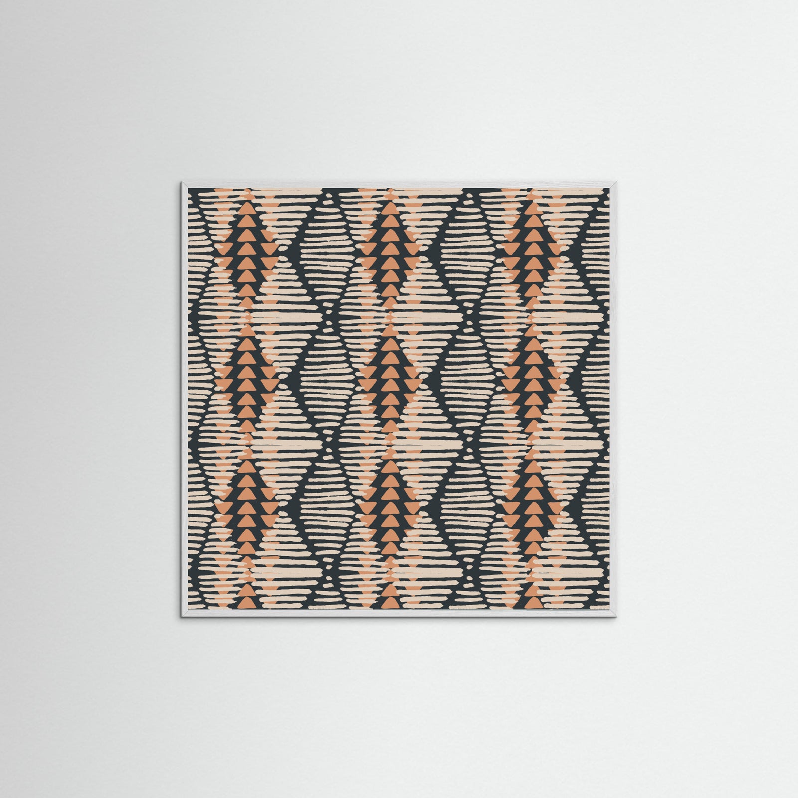 White Wood Boho Lines Poster