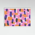 White Wood Bold Color Strokes Poster