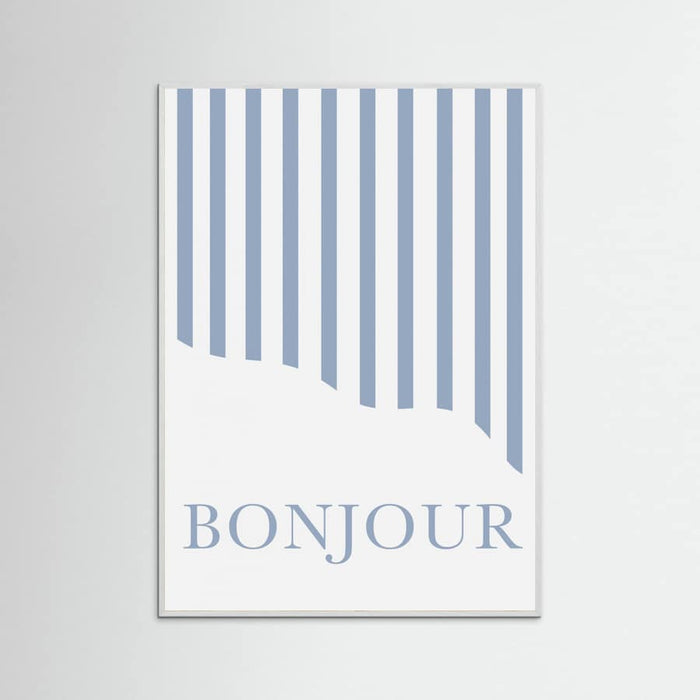 Póster Bonjour Stripes – póster e impresión artística