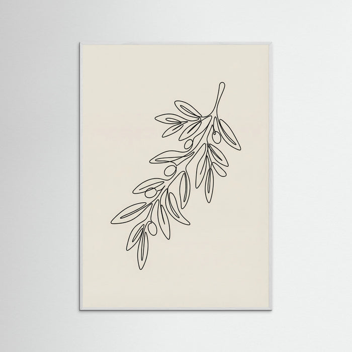 White Wood Botanical Contour