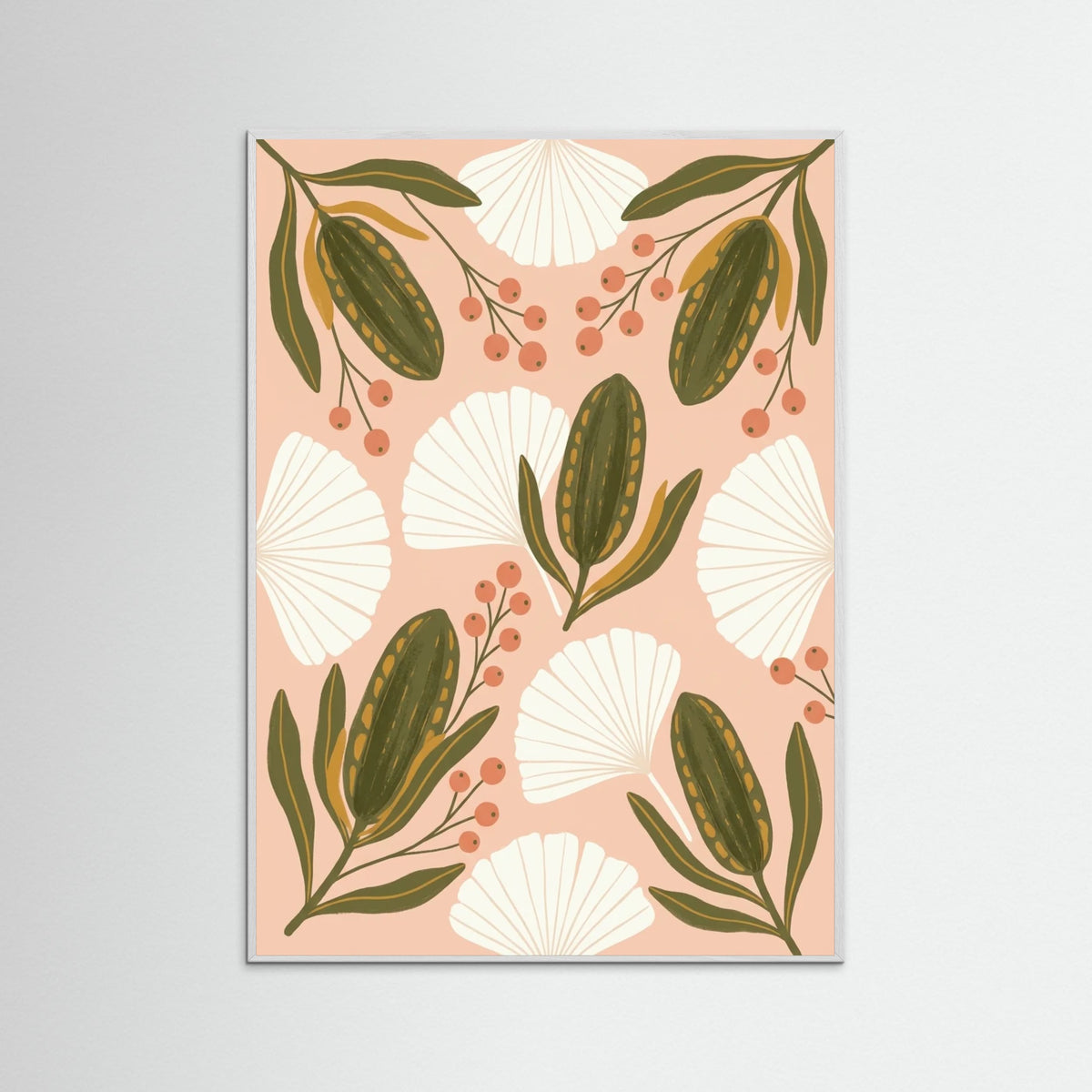 White Wood Botanical Flow
