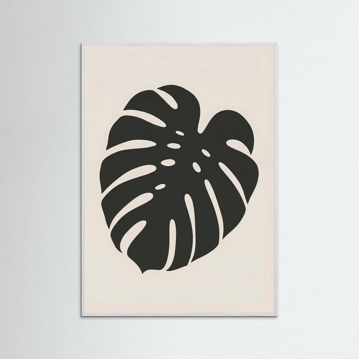 White Wood Botanical Silhouette