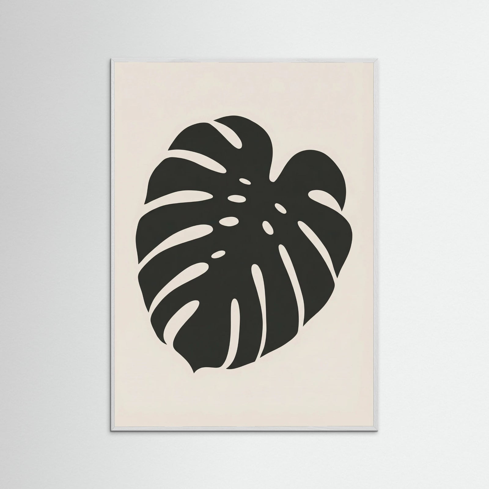 White Wood Botanical Silhouette