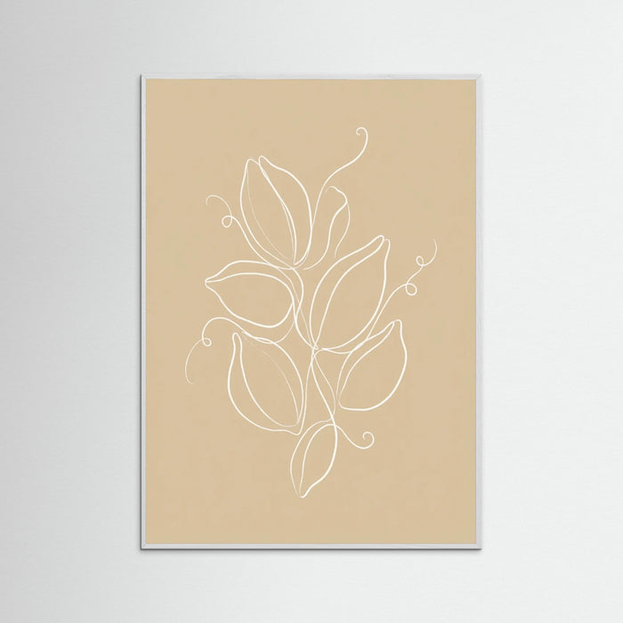 White Wood Botanical Simplicity
