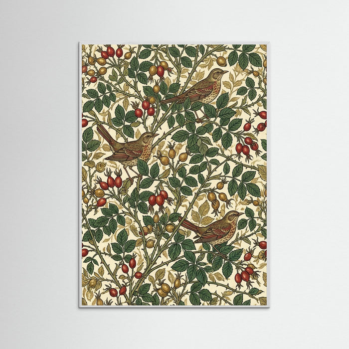 White Wood Botanical Tapestry
