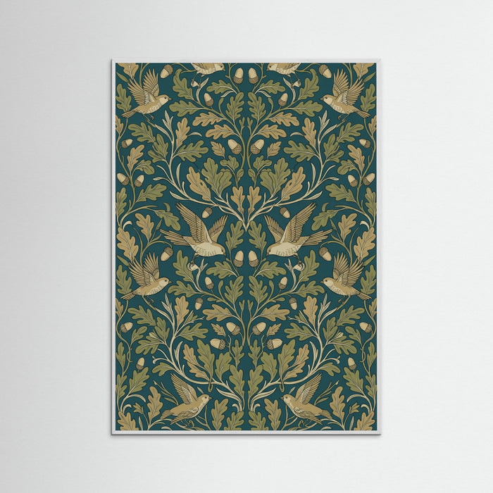 White Wood Botanical Tapestry