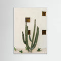White Wood Cabo Cactus IX Poster