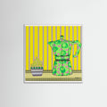 White Wood Cafetera &amp; Cupcake Poster