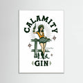 White Wood Calamity Gin Funny Retro Western Cowgirl Art Poster