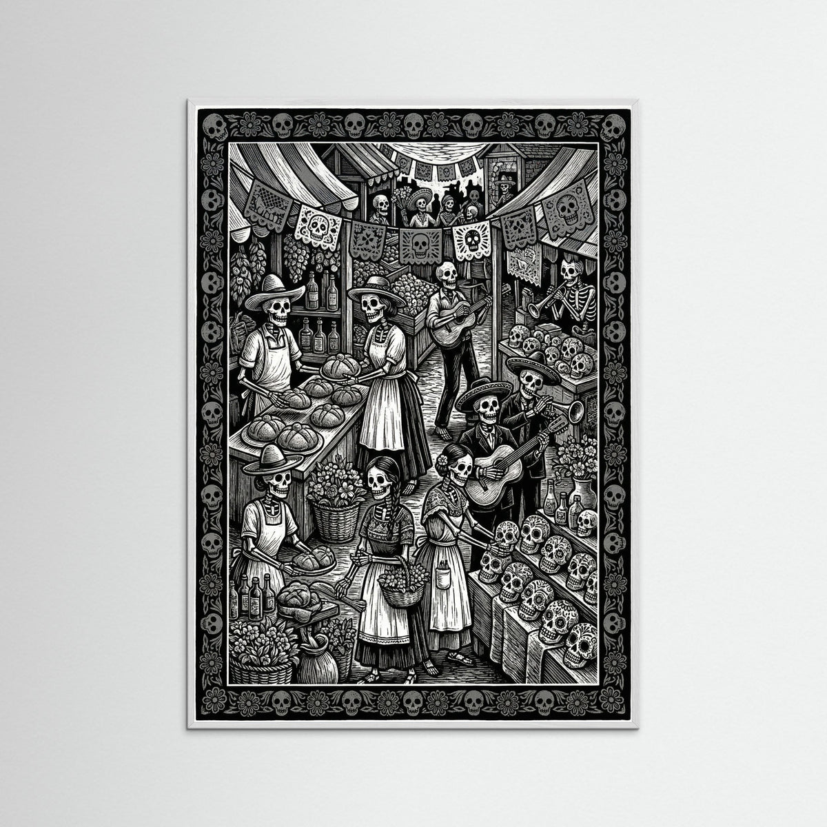 White Wood Calavera Tapatia Chronicle