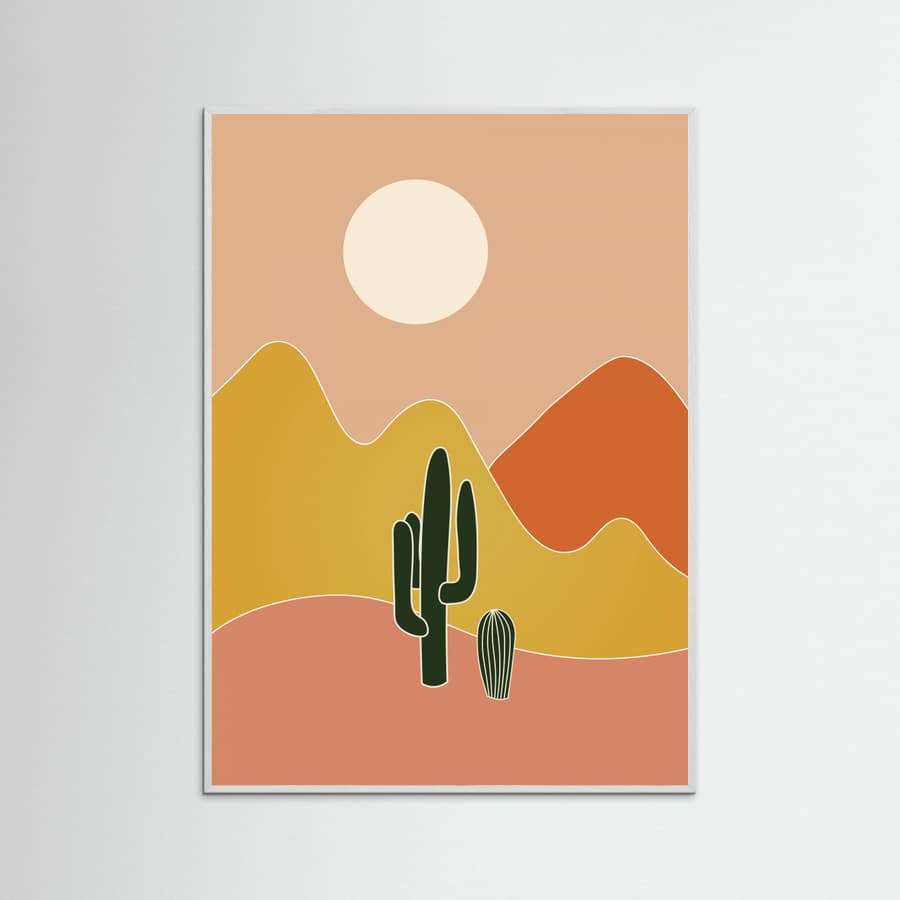 White Wood California Desert Poster