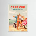 White Wood Cape Cod Massachusetts Summer Beach Art Poster