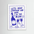 Plakat Champagne by the ocean – plakat i druk artystyczny