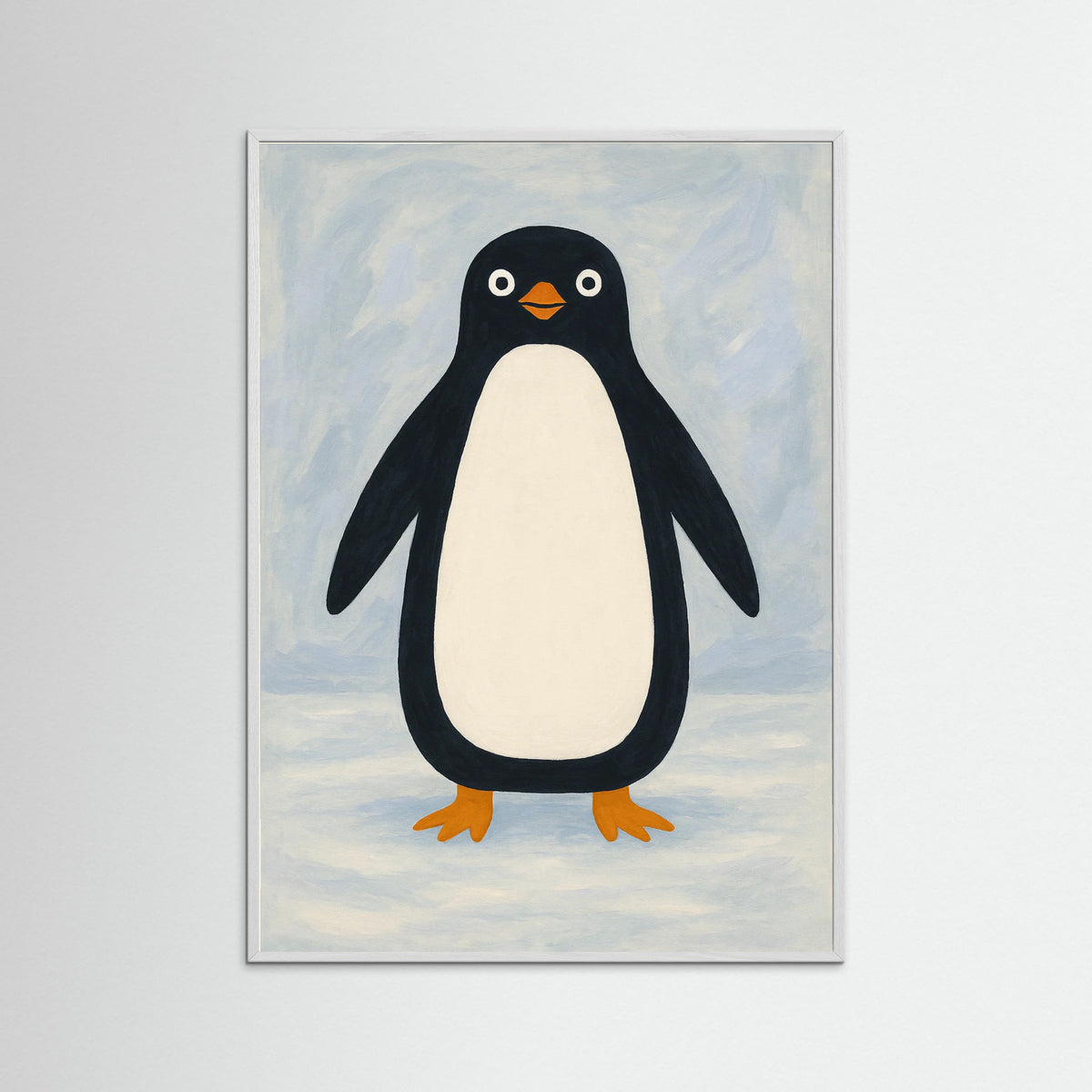White Wood Charming Penguin