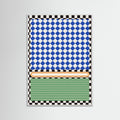 White Wood Checkered Rothko Inspiration Poster
