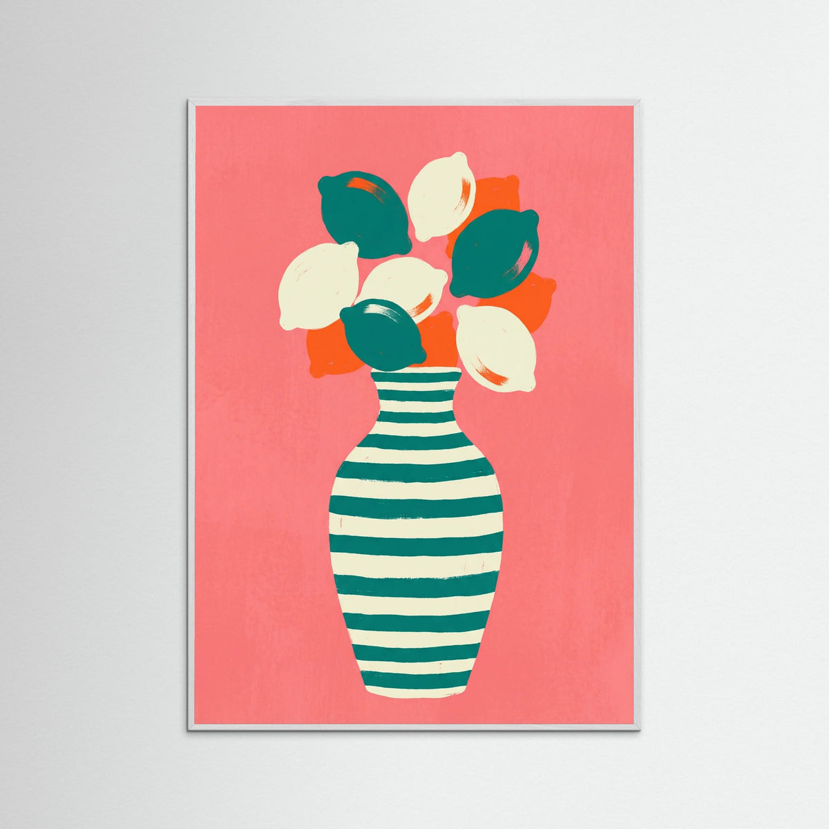 White Wood Citrus Stripes