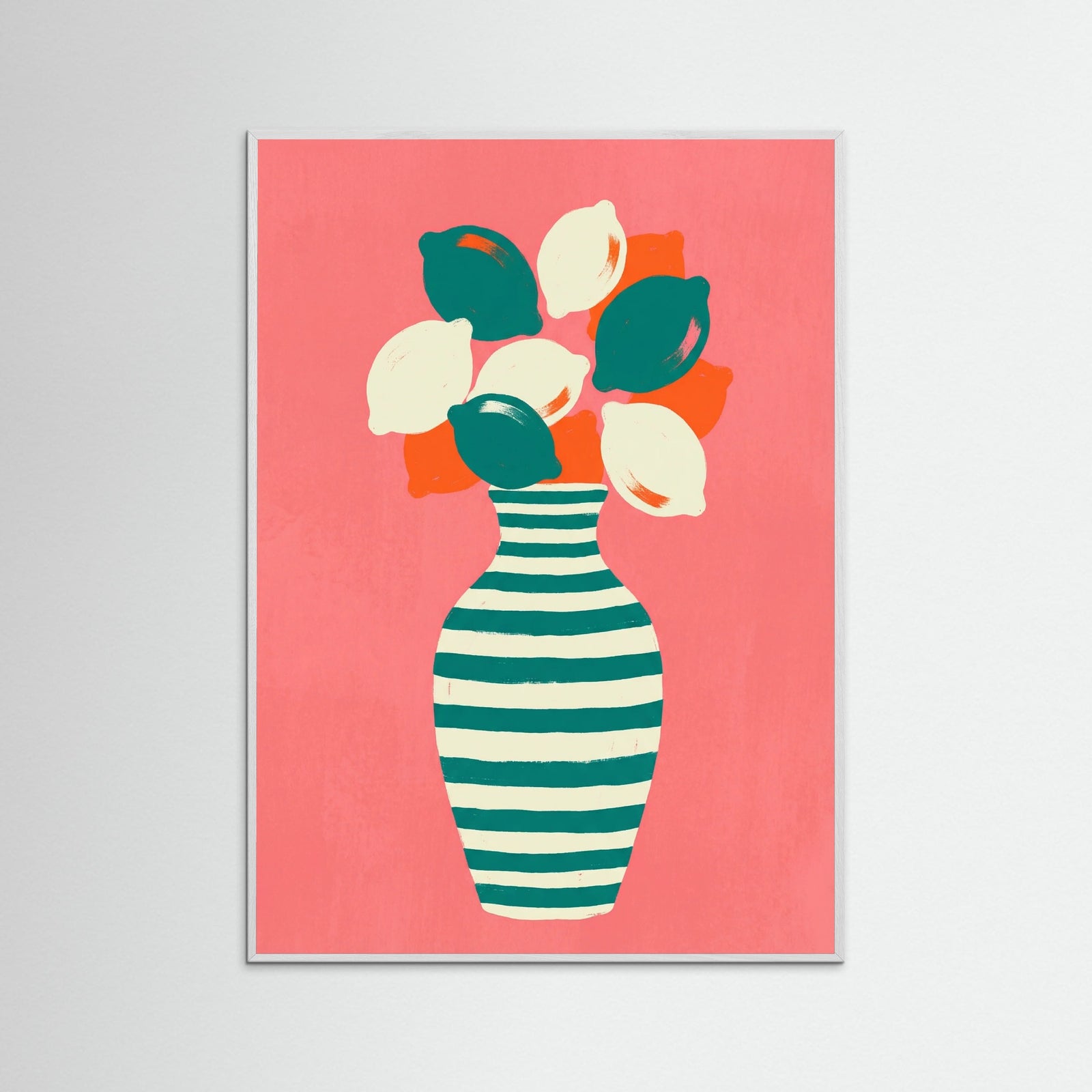 White Wood Citrus Stripes