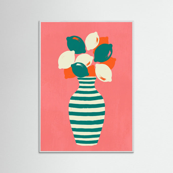White Wood Citrus Stripes