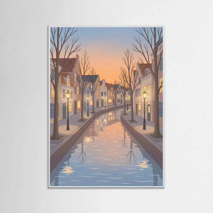 White Wood City Square Twilight