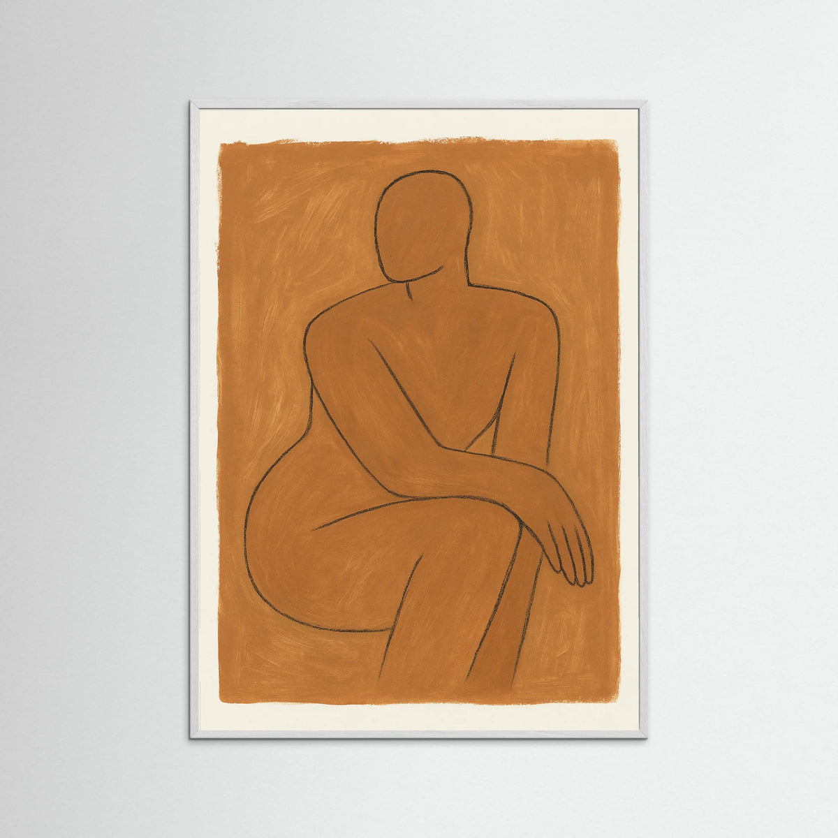 White Wood Clay Figure