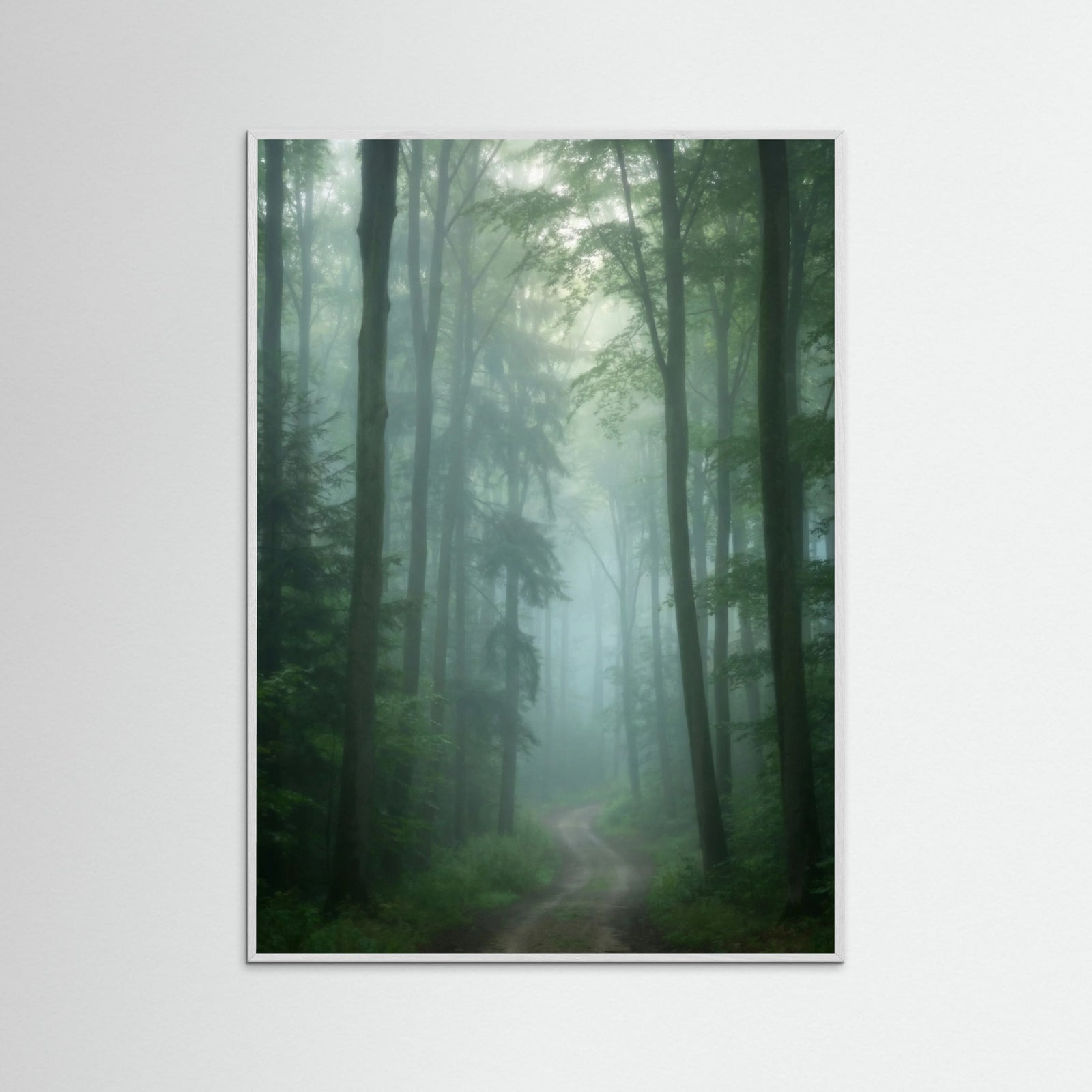 White Wood Coastal Green Embrace