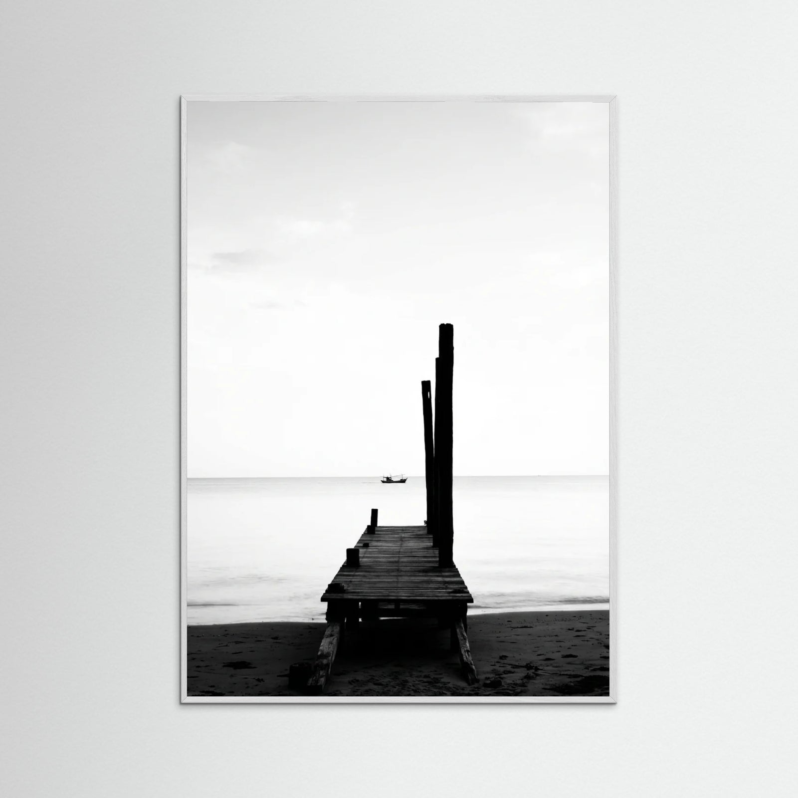 White Wood Coastal Silhouettes