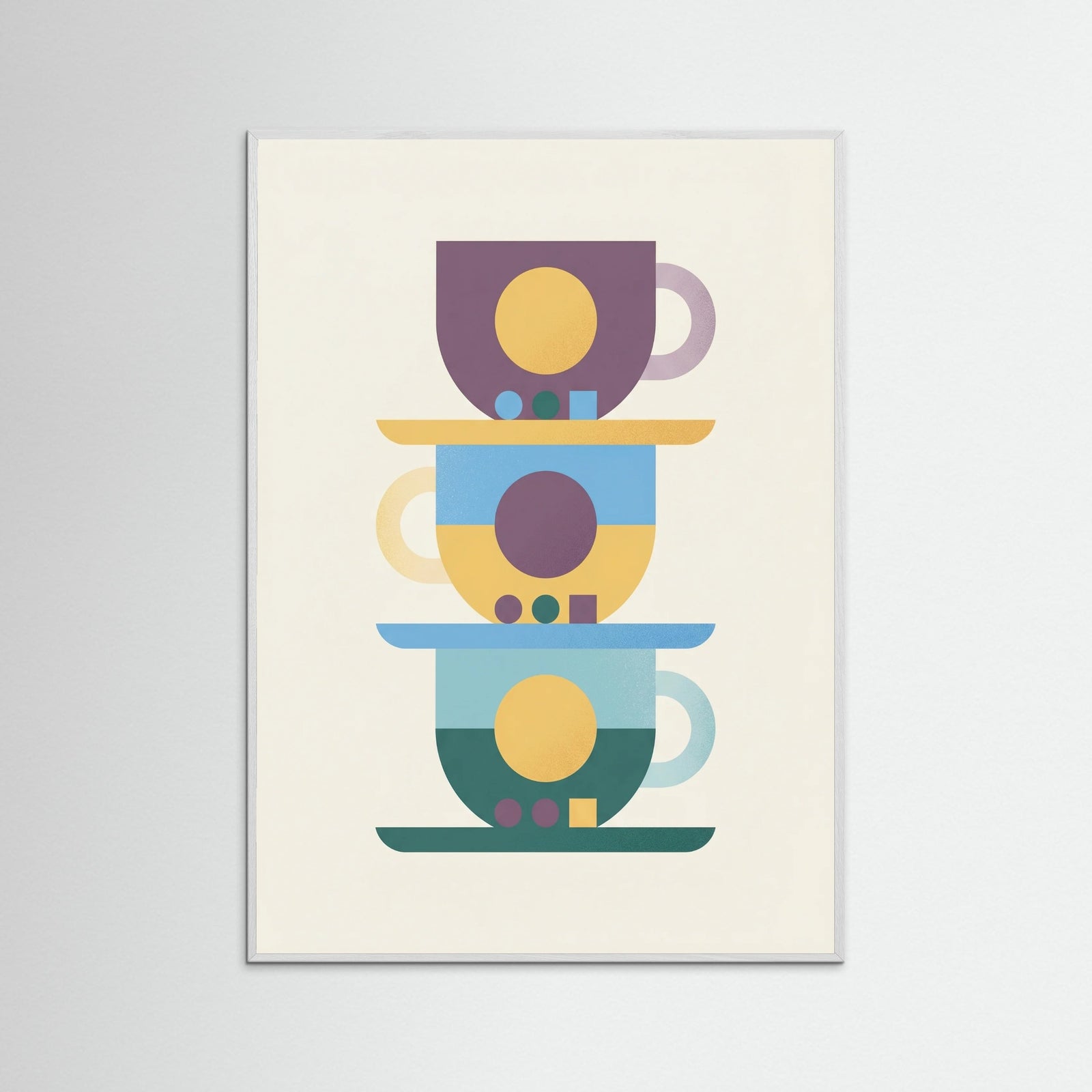 White Wood Coffee Pot Abstraction