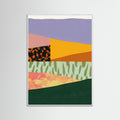White Wood Collage abstract minimalism Poster