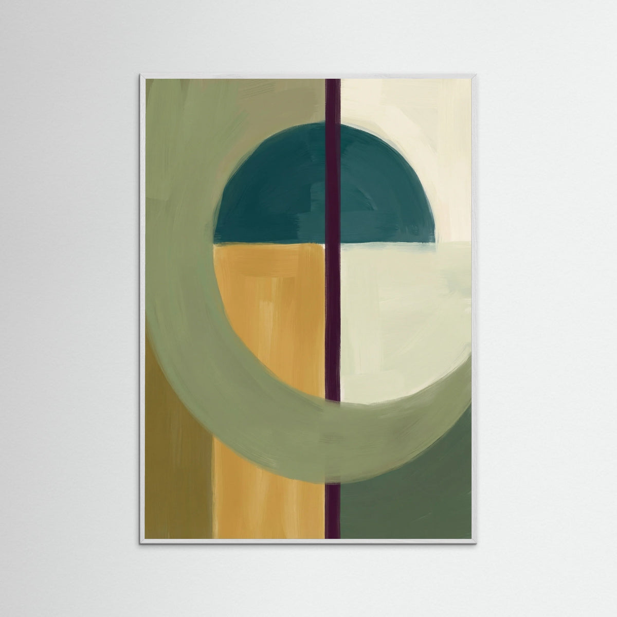 White Wood Color Block Harmony