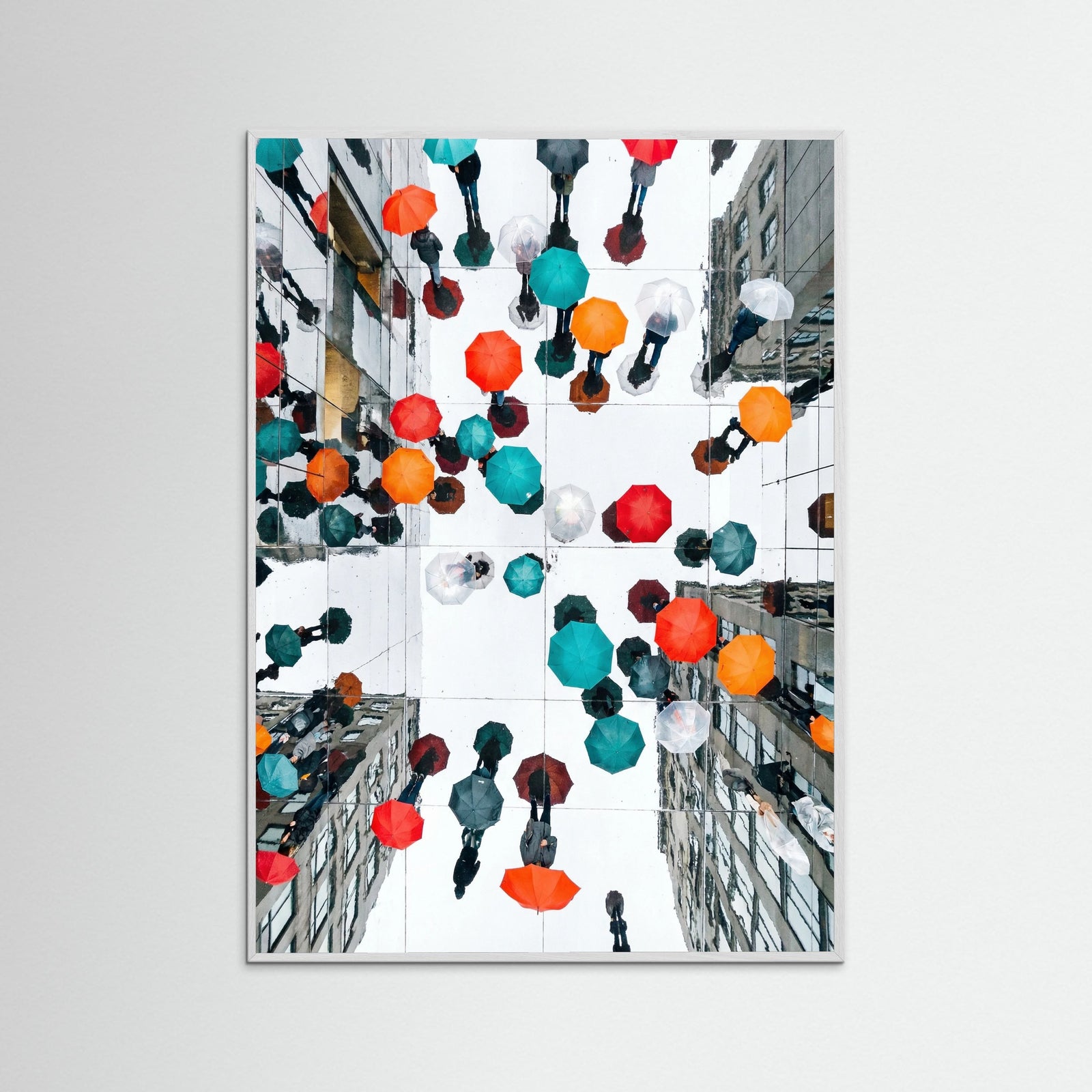 White Wood Colorful Rain Promenade