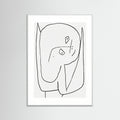 White Wood Contemplative Figure