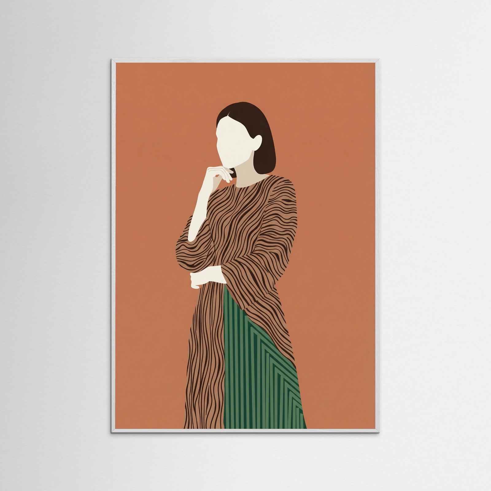 White Wood Contemplative Form