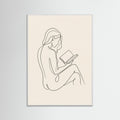 White Wood Contemplative Line Portrait