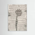 White Wood Contemporary Abstract In White and Grey Poster
