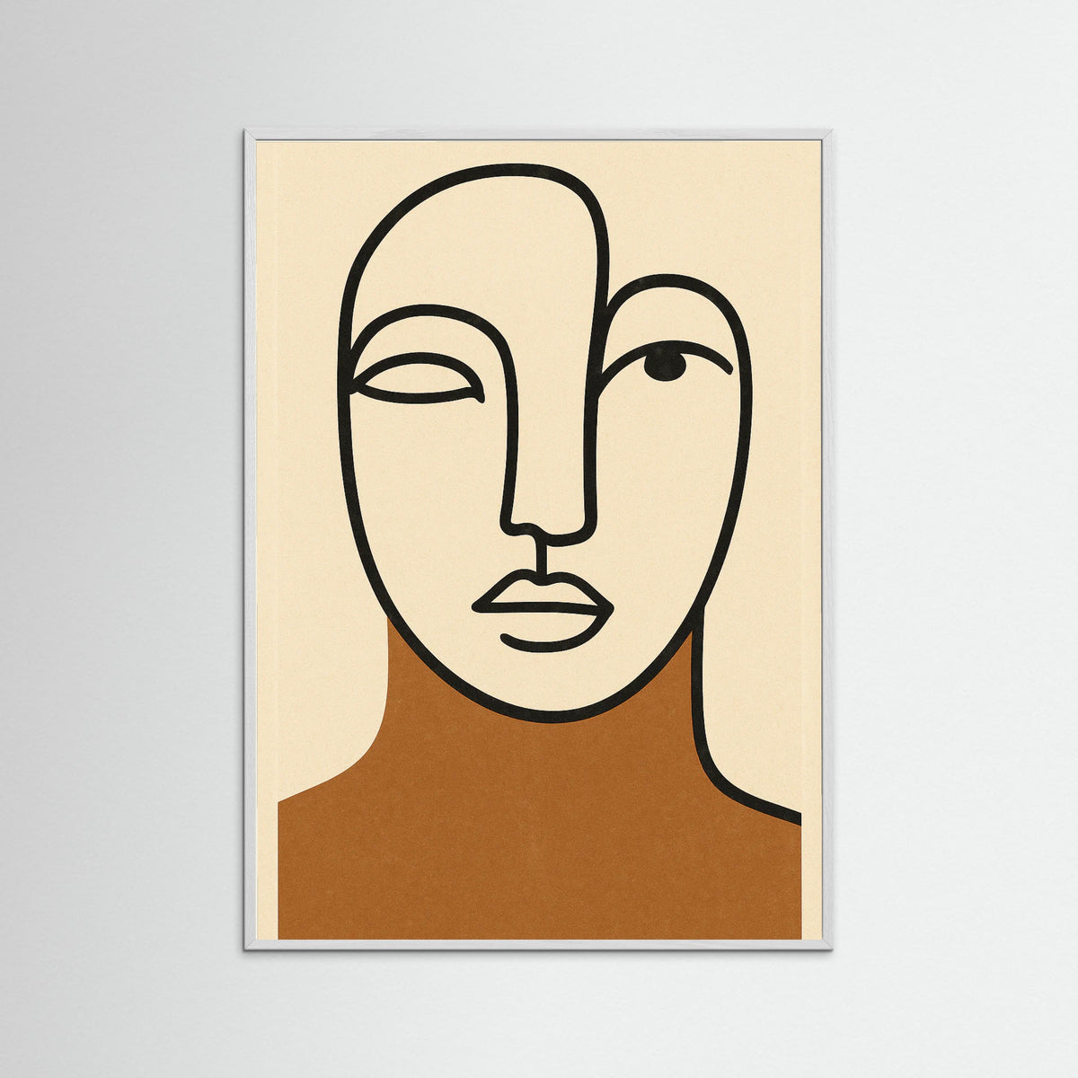 White Wood Contour Portrait