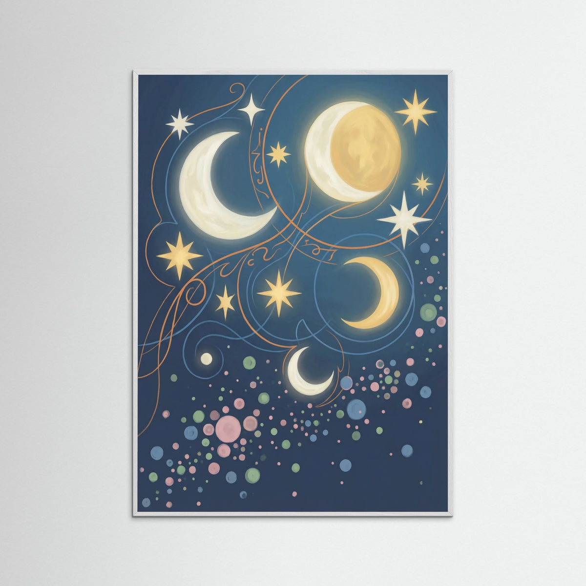 White Wood Cosmic Floral Cycles