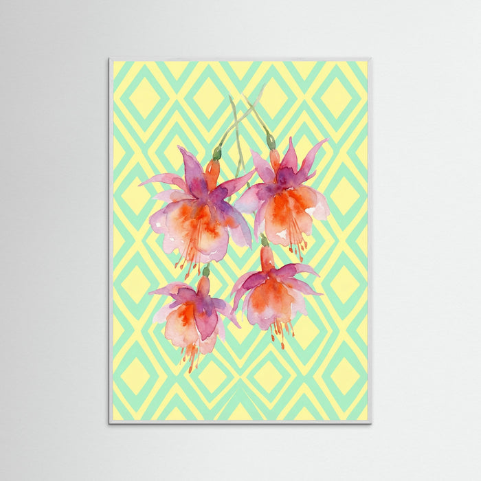 White Wood Crimson Bloom Checkers
