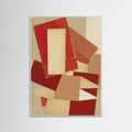 White Wood Crimson Geometry