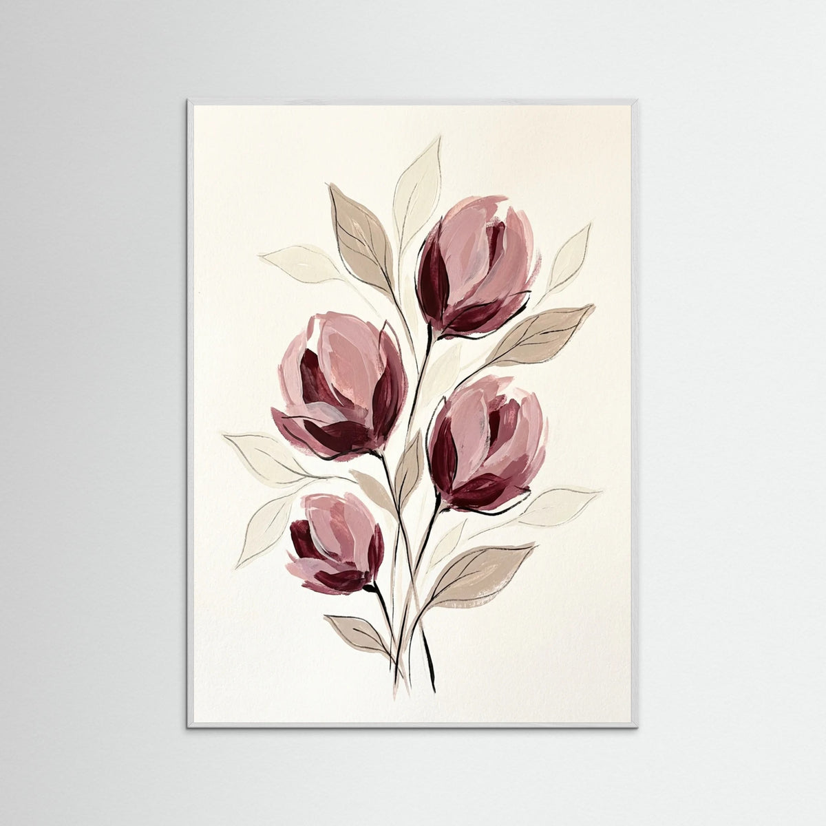 White Wood Crimson Petals