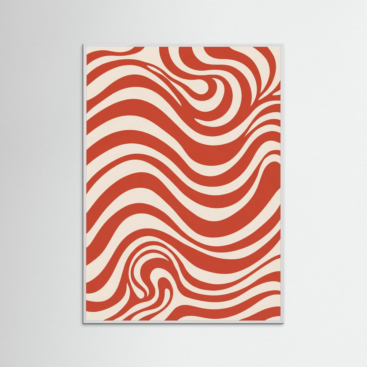 White Wood Crimson Swirl Flow